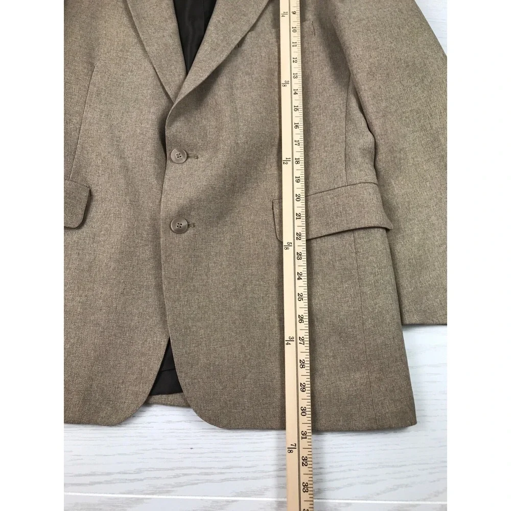 Vintage Levi's Blazer Sport Coat 42 Brown Wool 2 Button Single Vent Business 80s